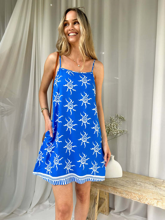 Libra Dress - Mykonos Print