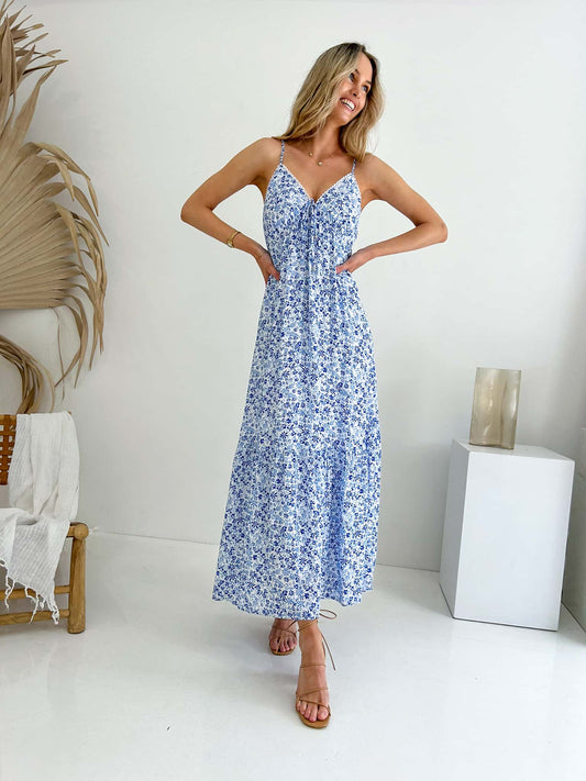 Rosie V Neck Maxi Dress - Wildflower Print