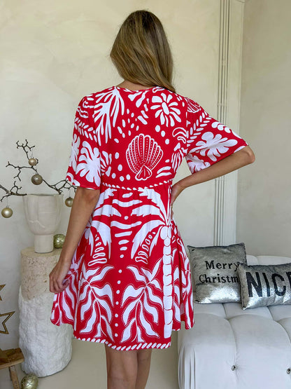 Sienna Dress - Bora  Bora Print