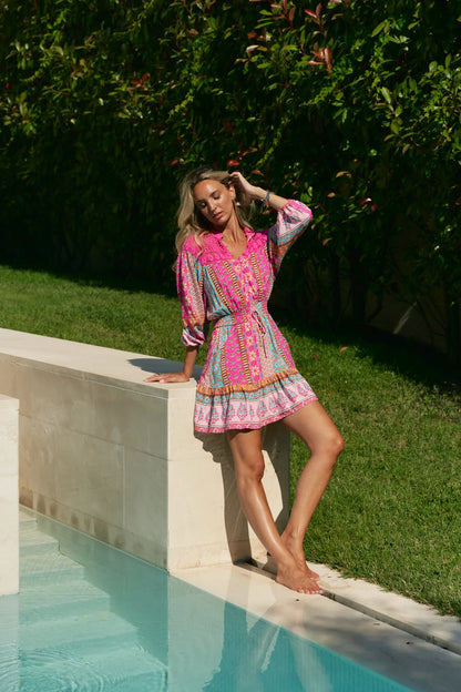 Olivia Mini Dress - Cedella Print