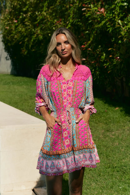 Olivia Mini Dress - Cedella Print