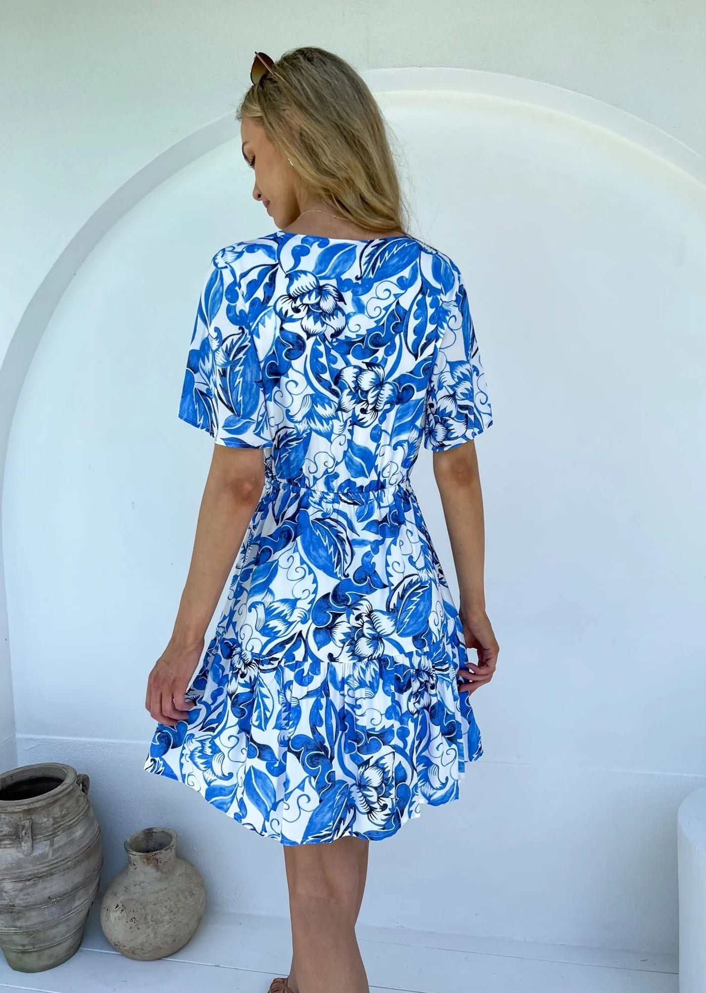 Jade Dress - Santori Print