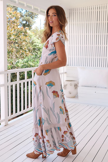 Romi Maxi dress - Palm Cove Print