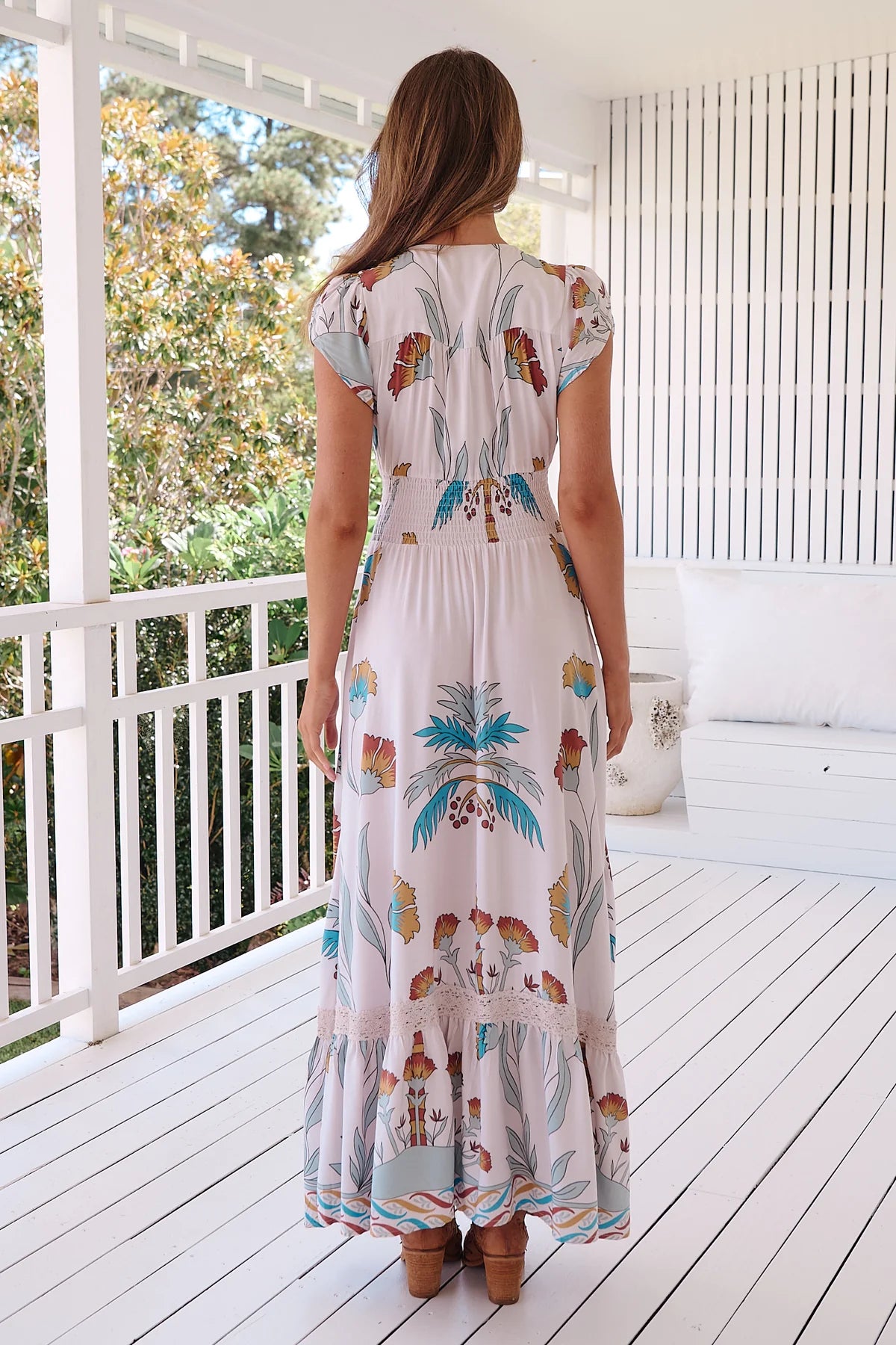 Romi Maxi dress - Palm Cove Print