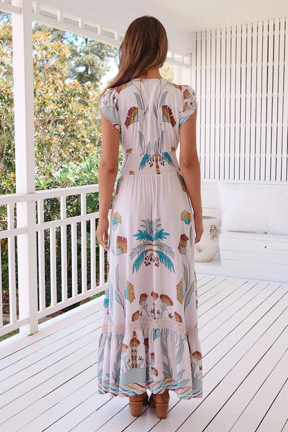Romi Maxi dress - Palm Cove Print