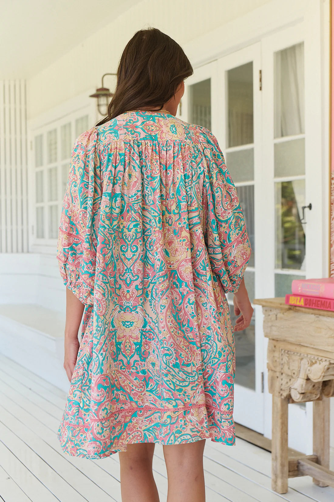 Ocean Lullaby Print Adela Midi Dress