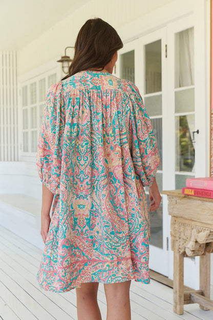 Ocean Lullaby Print Adela Midi Dress