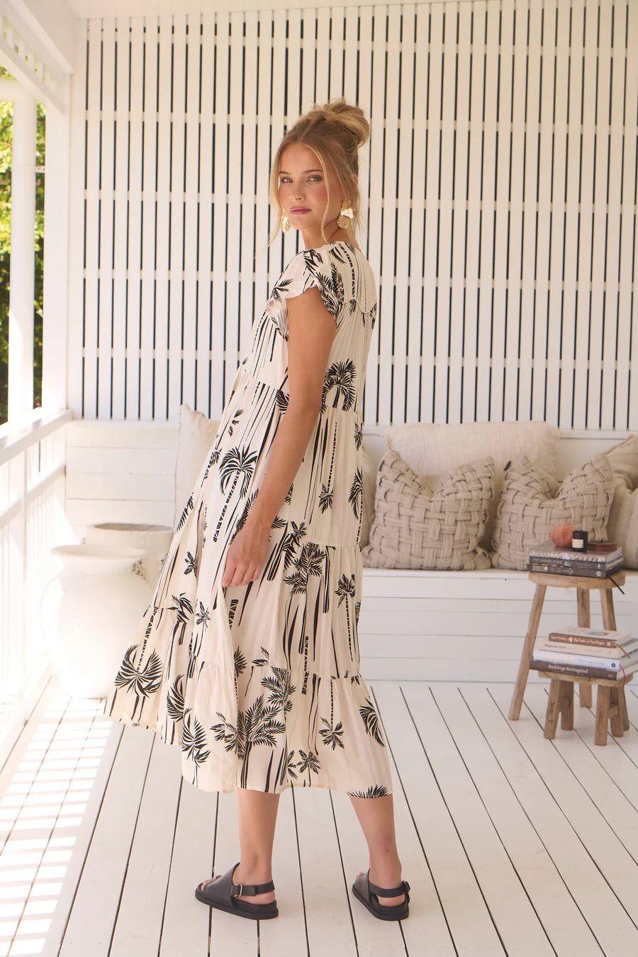 Tracey Midi Dress - Serene Print