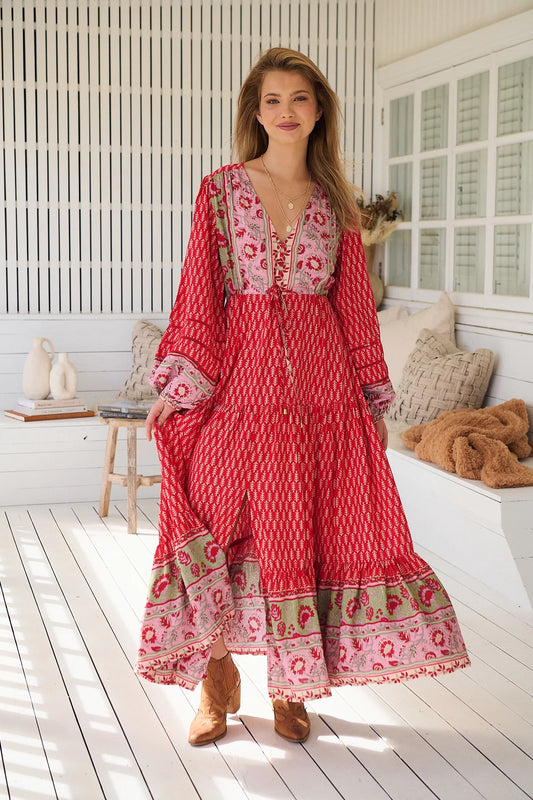 Teresa Lace Maxi Dress - Zelien Print