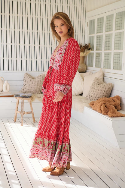 Teresa Lace Maxi Dress - Zelien Print