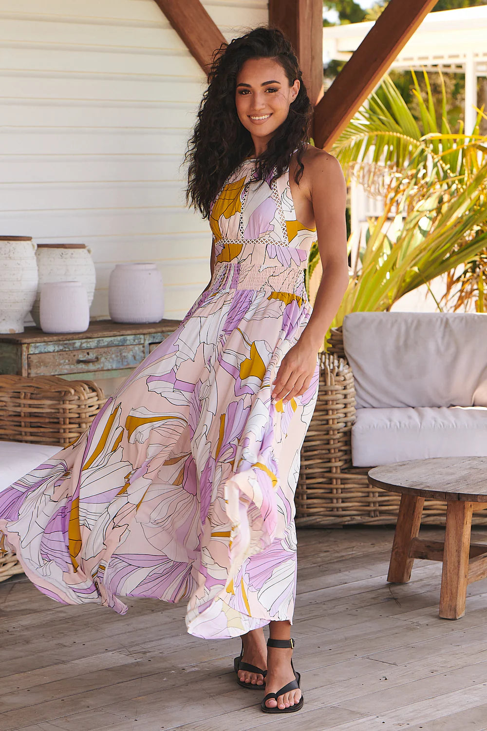 Endless Summer dress- Lavender Swirl Print