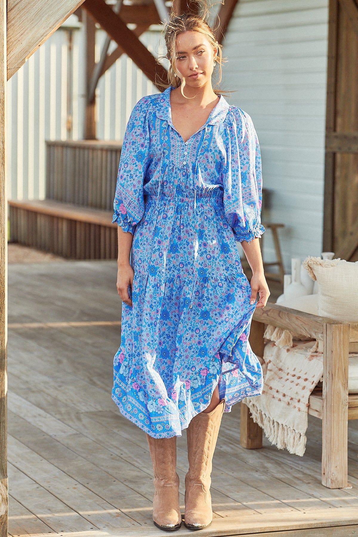 Jasmine Midi dress - Kai Print