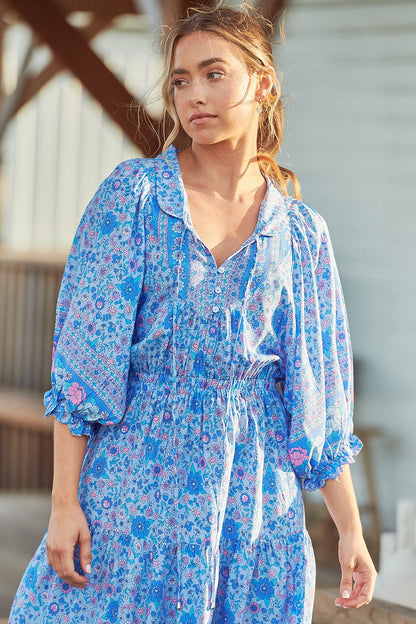 Jasmine Midi dress - Kai Print