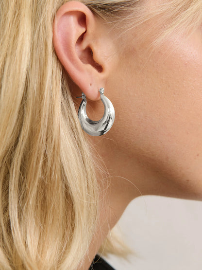 Amaline Sterling Silver Plated Hoop Earrings
