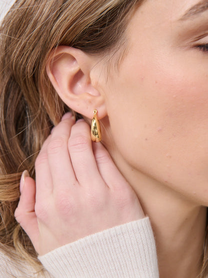 Amaline 18K Gold Plated Hoop Earrings in Small