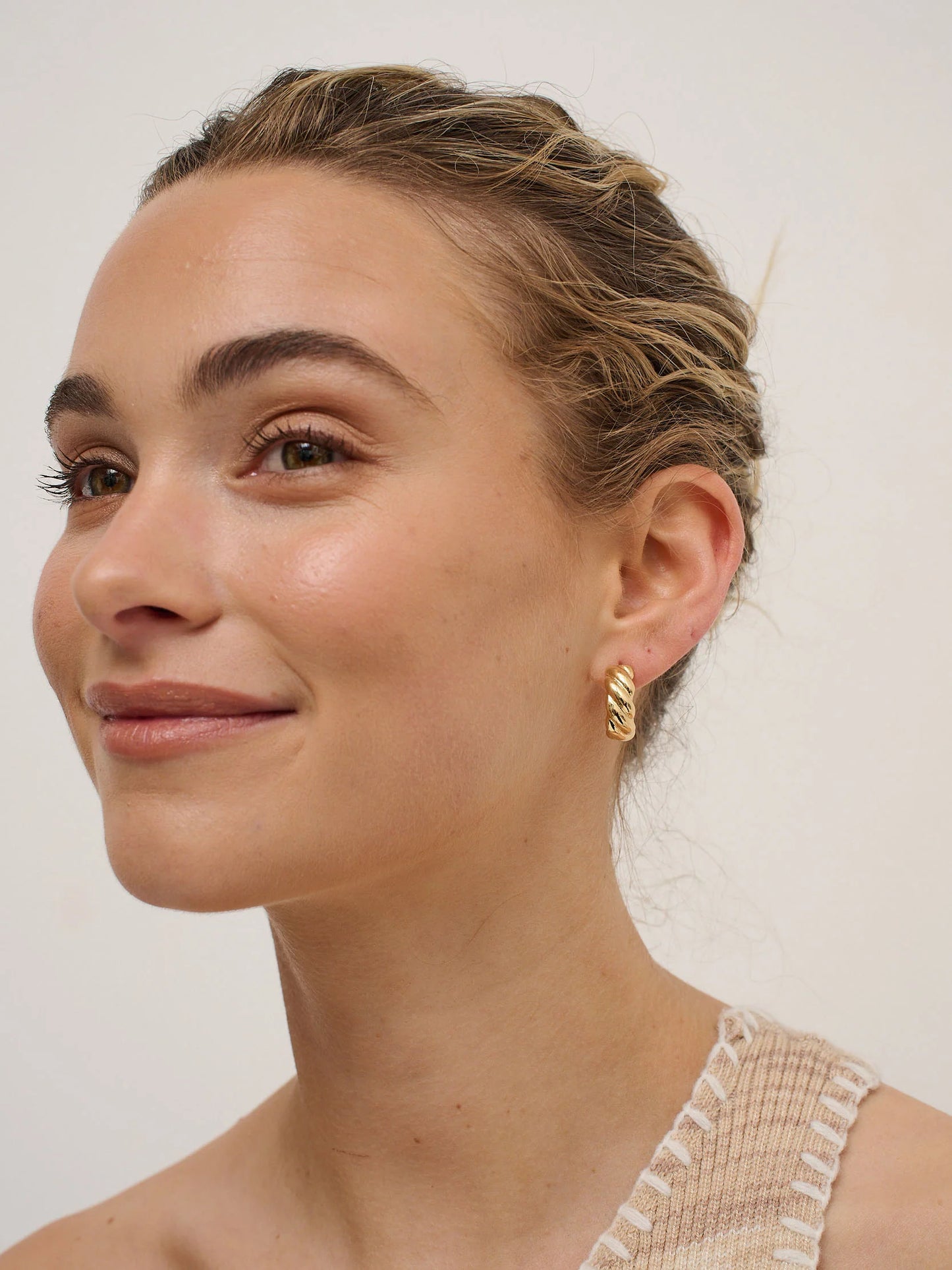 Camile Twist 18K Gold Plated Earrings