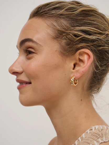 Camile Twist 18K Gold Plated Earrings
