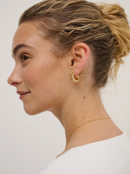 Camile Twist 18K Gold Plated Earrings