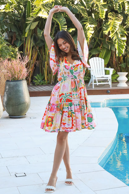 Ruby Mini Dress - Summer Print