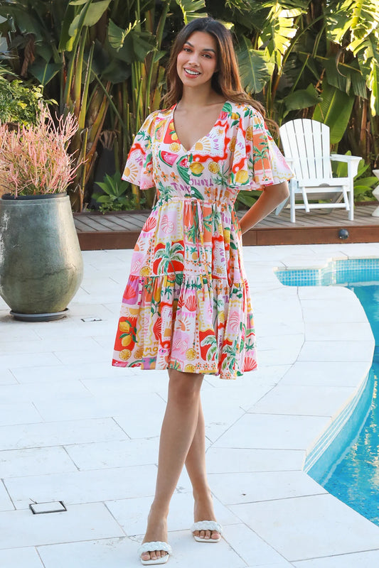 Ruby Mini Dress - Summer Print