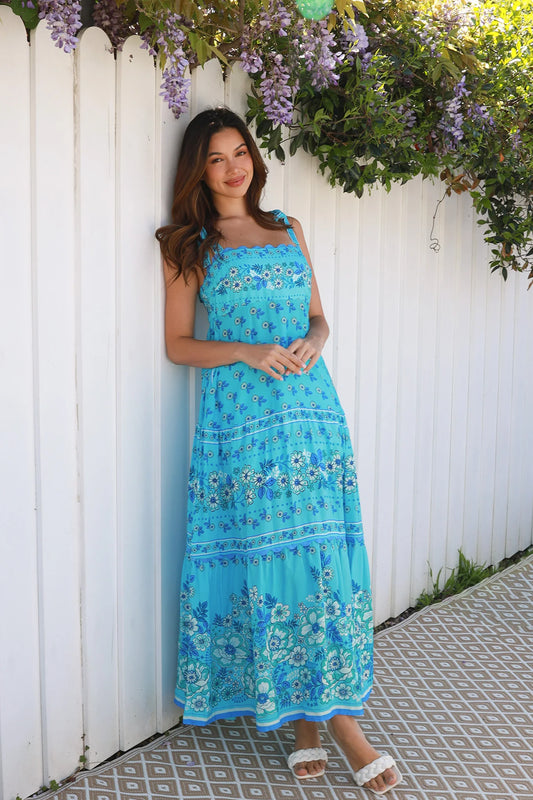 Oakleigh Slip Maxi Dress - Blue