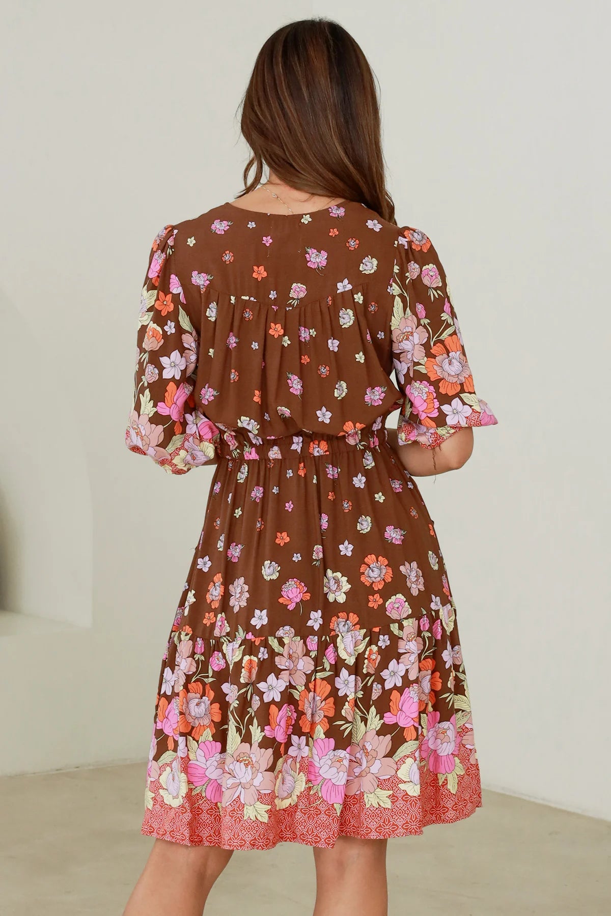 Cally Mini Dress - Woodland Print