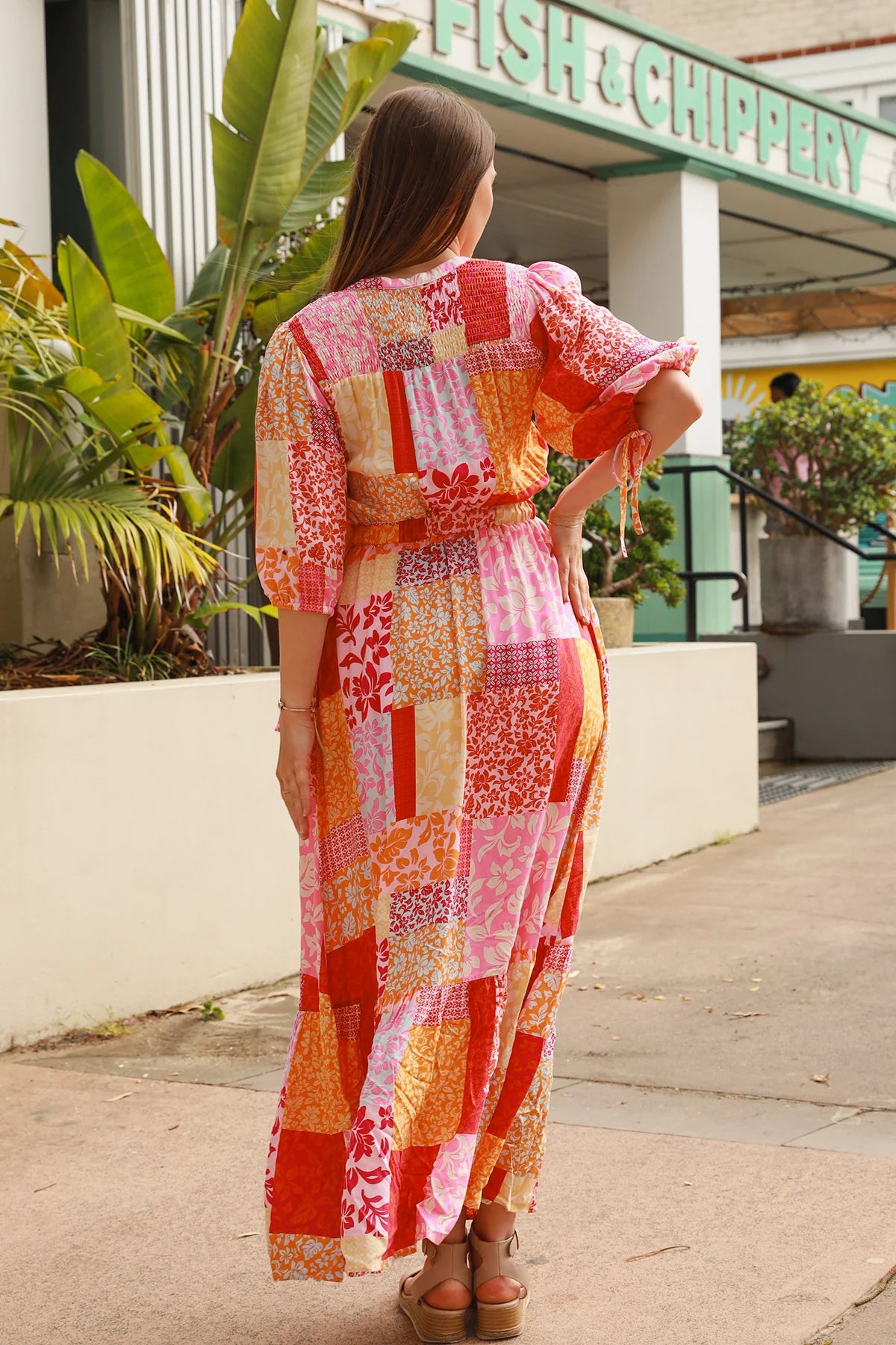 Cassie Maxi Dress - Tropical Print