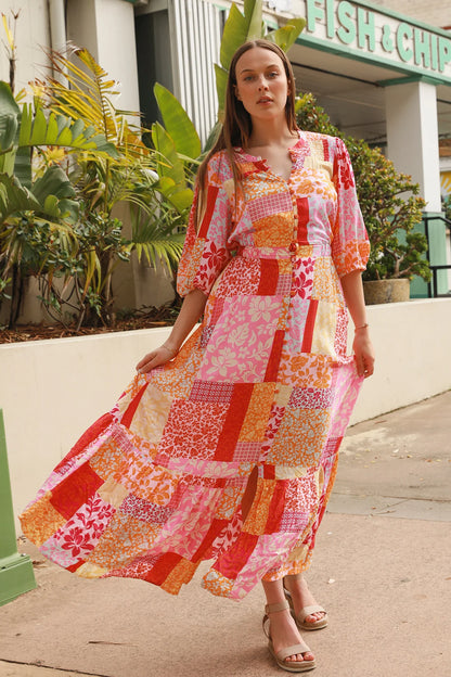 Cassie Maxi Dress - Tropical Print
