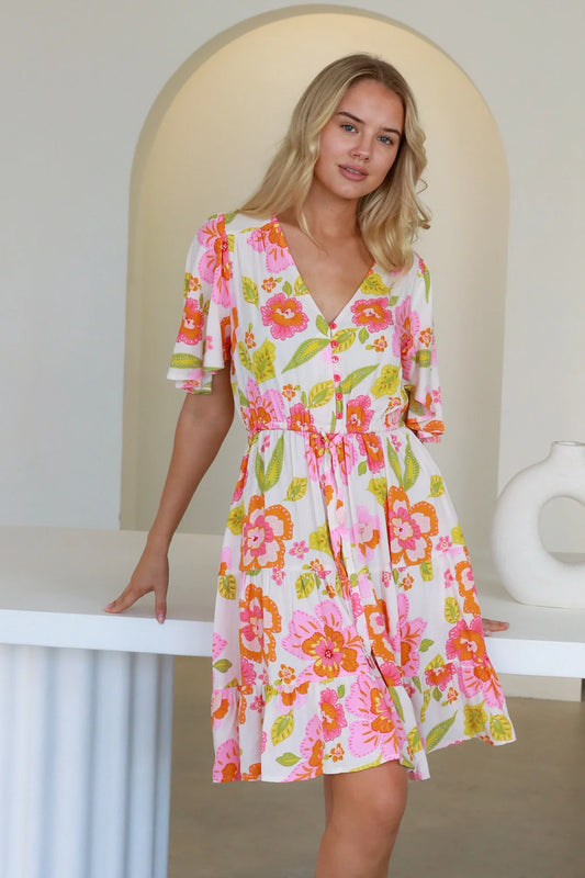 The Calile Mini Dress - Petal