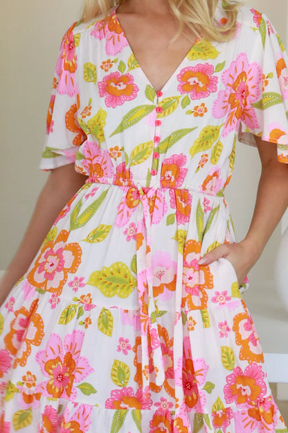The Calile Mini Dress - Petal