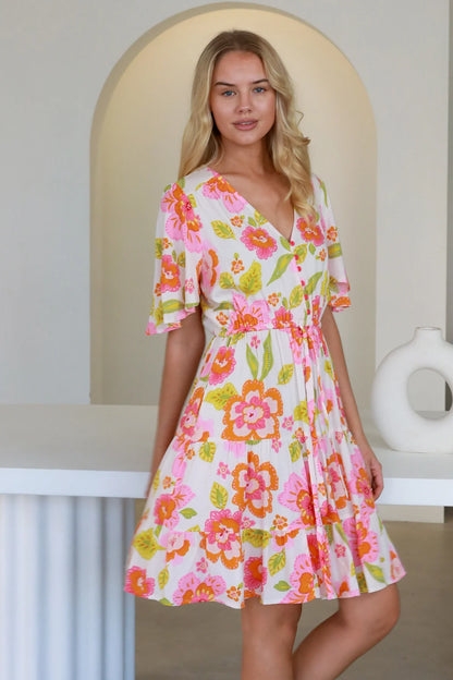 The Calile Mini Dress - Petal