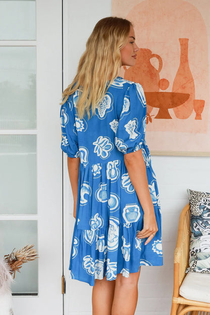 Ocean Blue Mini Dress