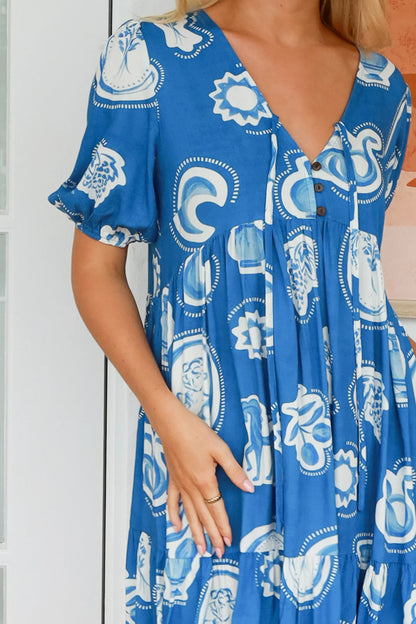 Ocean Blue Mini Dress