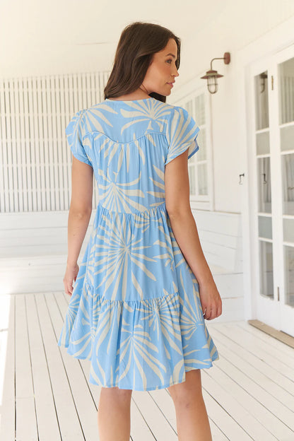 Tracey Dress - Floating Palms print