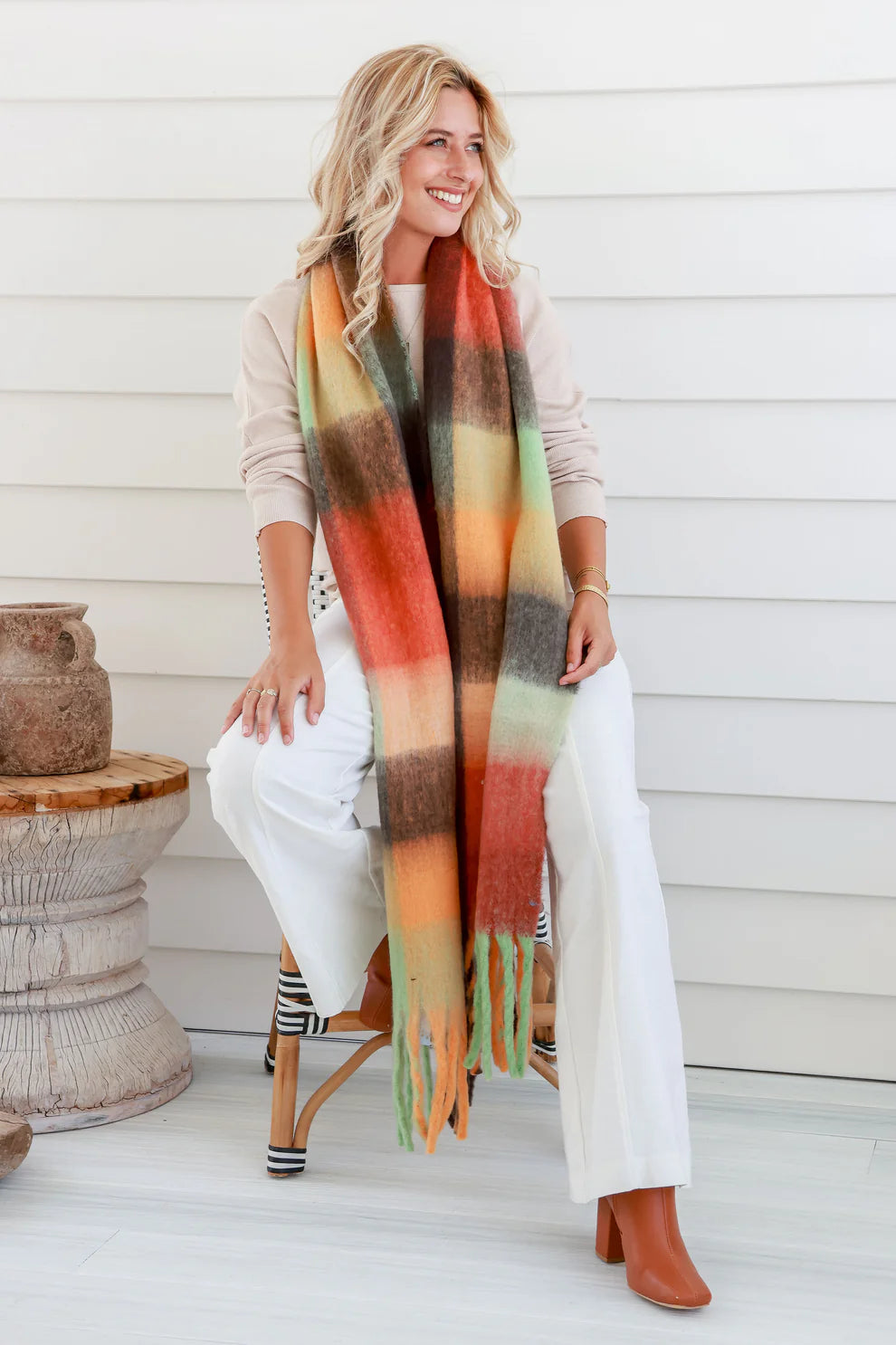 Winter Lux Scarf - Terracotta