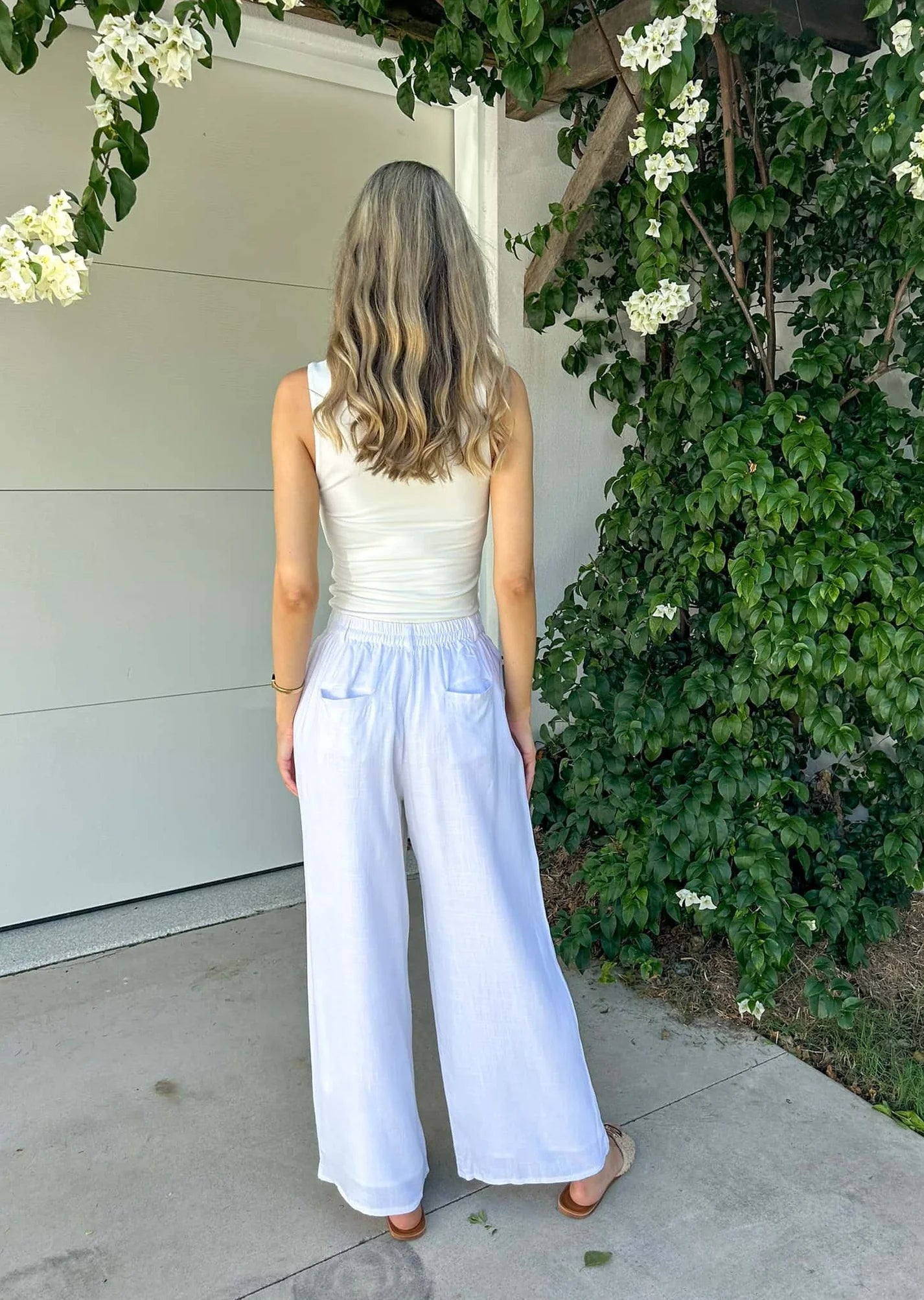 Dasha Linen Pants - White