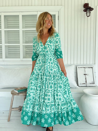 Tessa Maxi - Mint Spritz Print