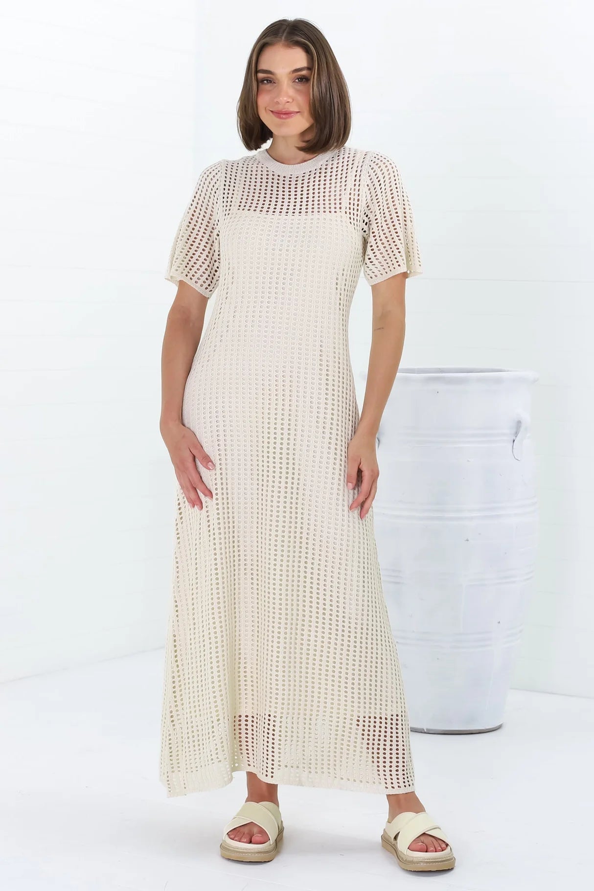 Christina Maxi Dress - Beige