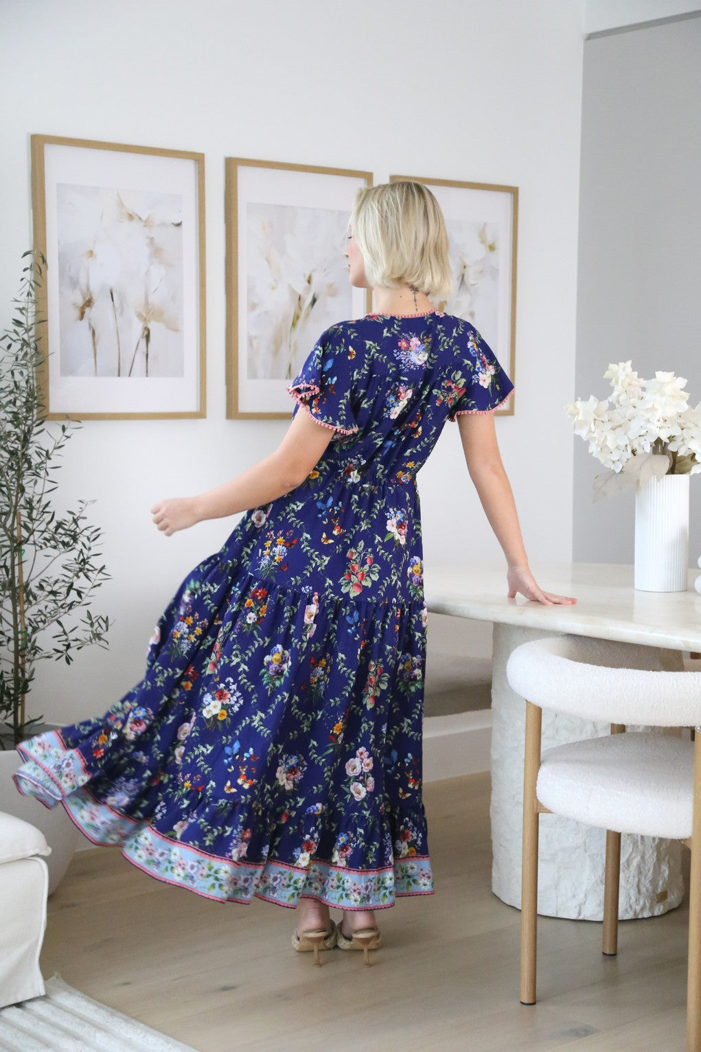 Calile Maxi Dress - Blue Meadows