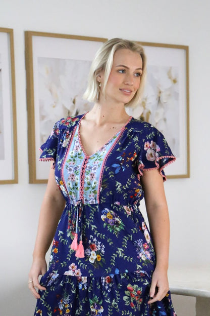 Calile Mini Dress - Blue Meadows