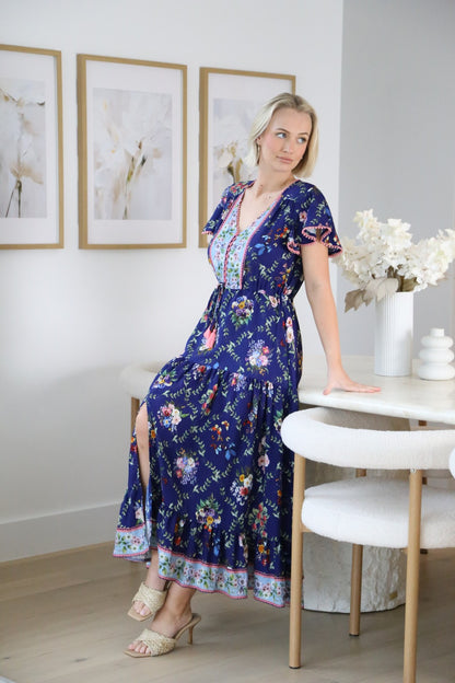 Calile Maxi Dress - Blue Meadows
