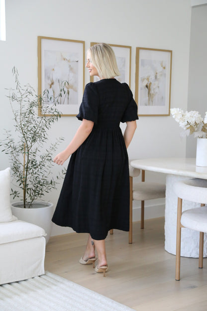 Sarah Midi Dress - Black