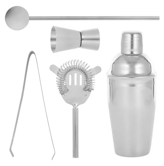 Stainless Steel Cocktail Set | Silver