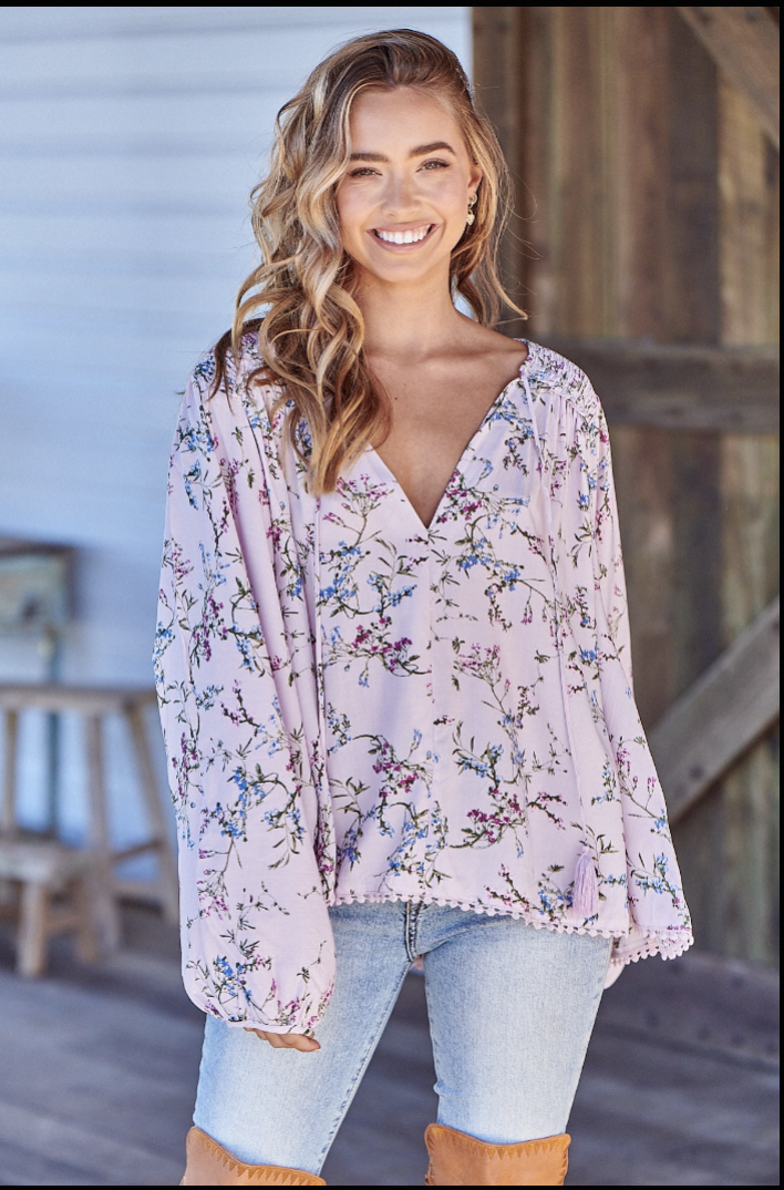 Mandy Print Rue Top