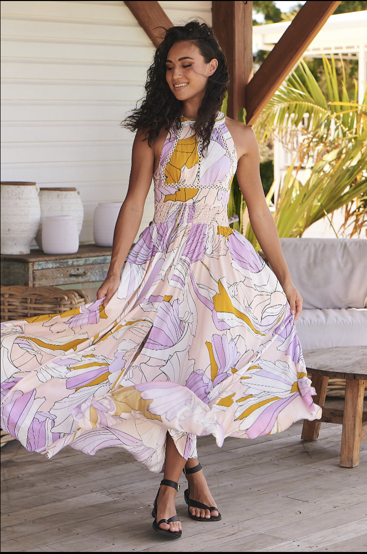 Endless Summer dress- Lavender Swirl Print