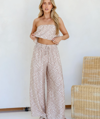 Palma Pant Set - Natural