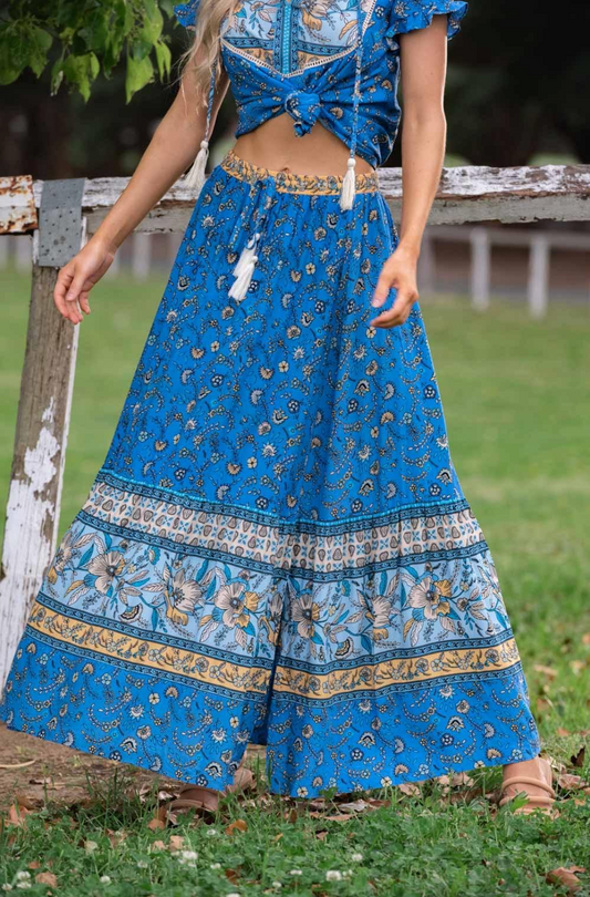 Pieces Maxi Skirt - Summer Blue