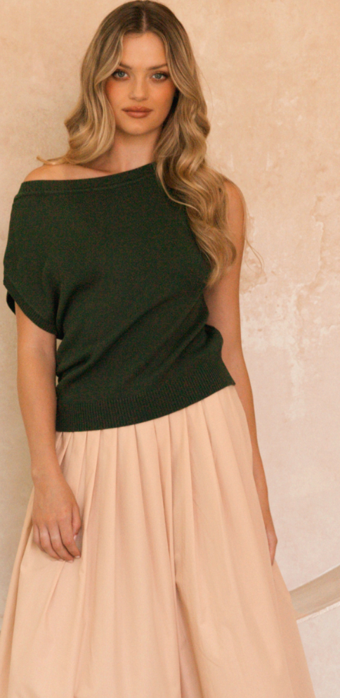 Oasis Knit Top - Khaki
