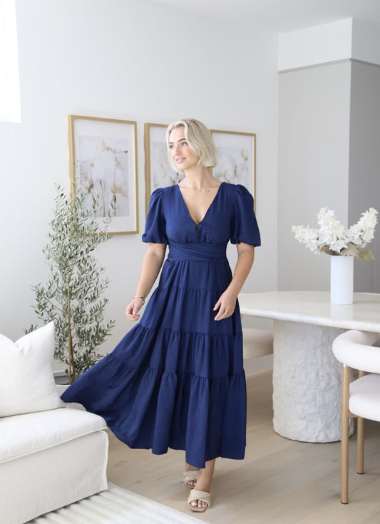 Lola Midi Dress - Navy
