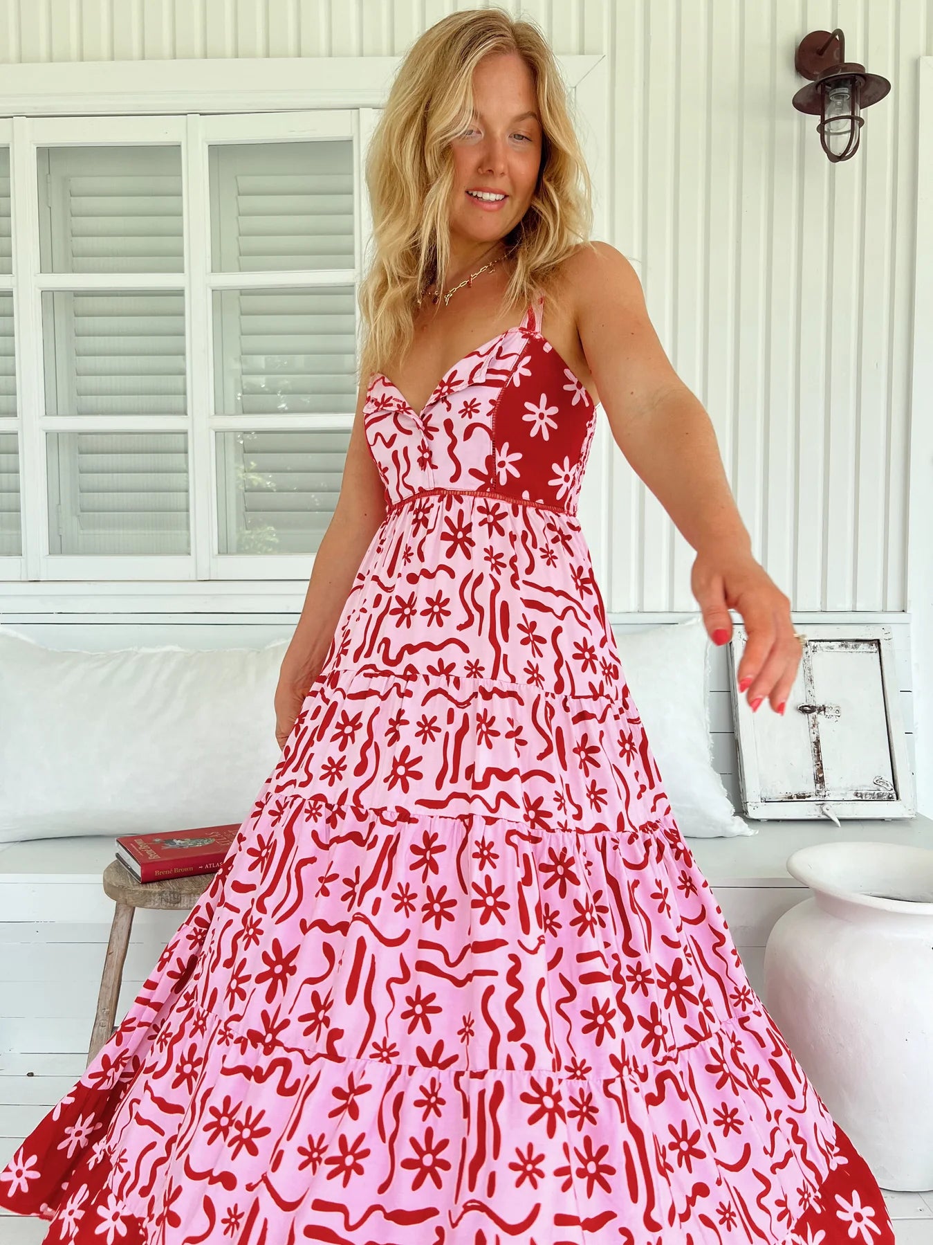 Bea Maxi Dress - Strawberry Spritz Print